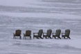 Winter Life Chairs on Ice, Cayuga Lake